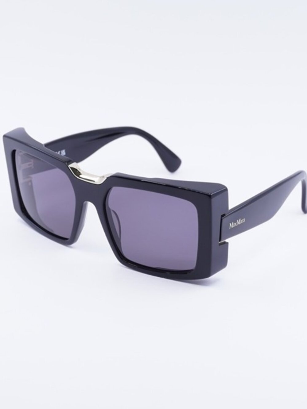 Max Mara SPARK6 MM0124 01A Sunglasses Black Butterfly Frame, Smoke Lenses